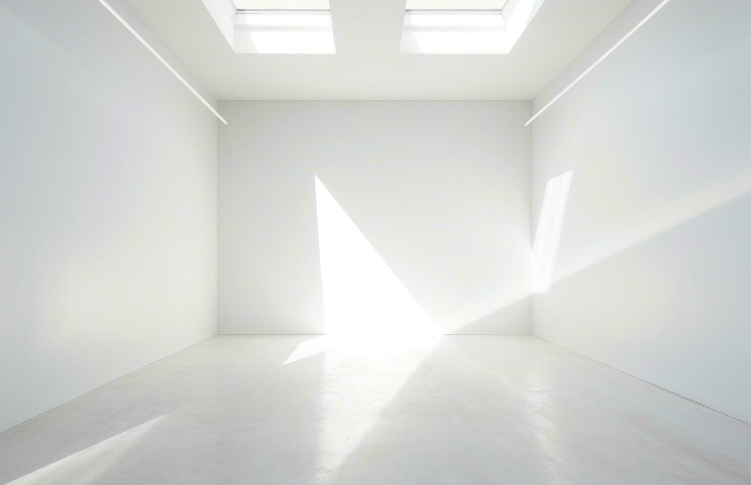 AI generated a white wall is facing some light photo