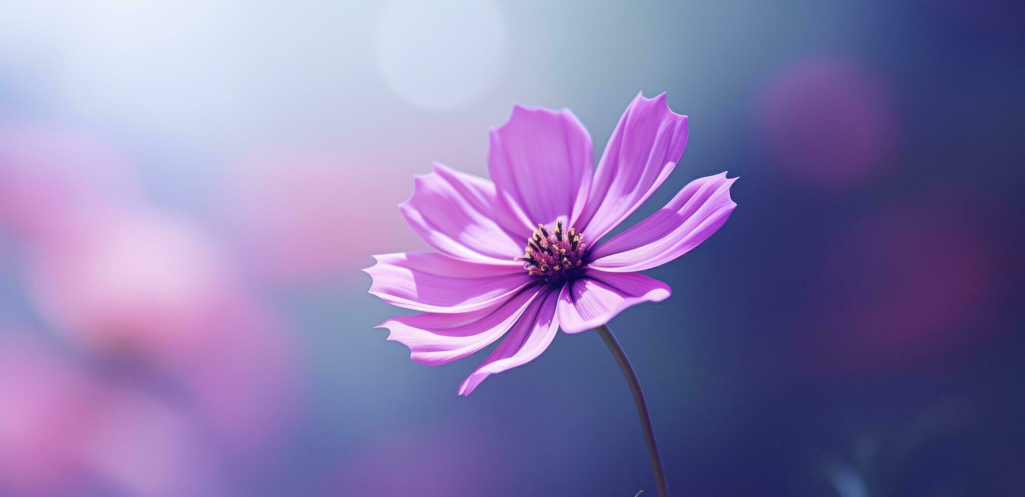 AI generated a purple flower with leaves in it is the background photo