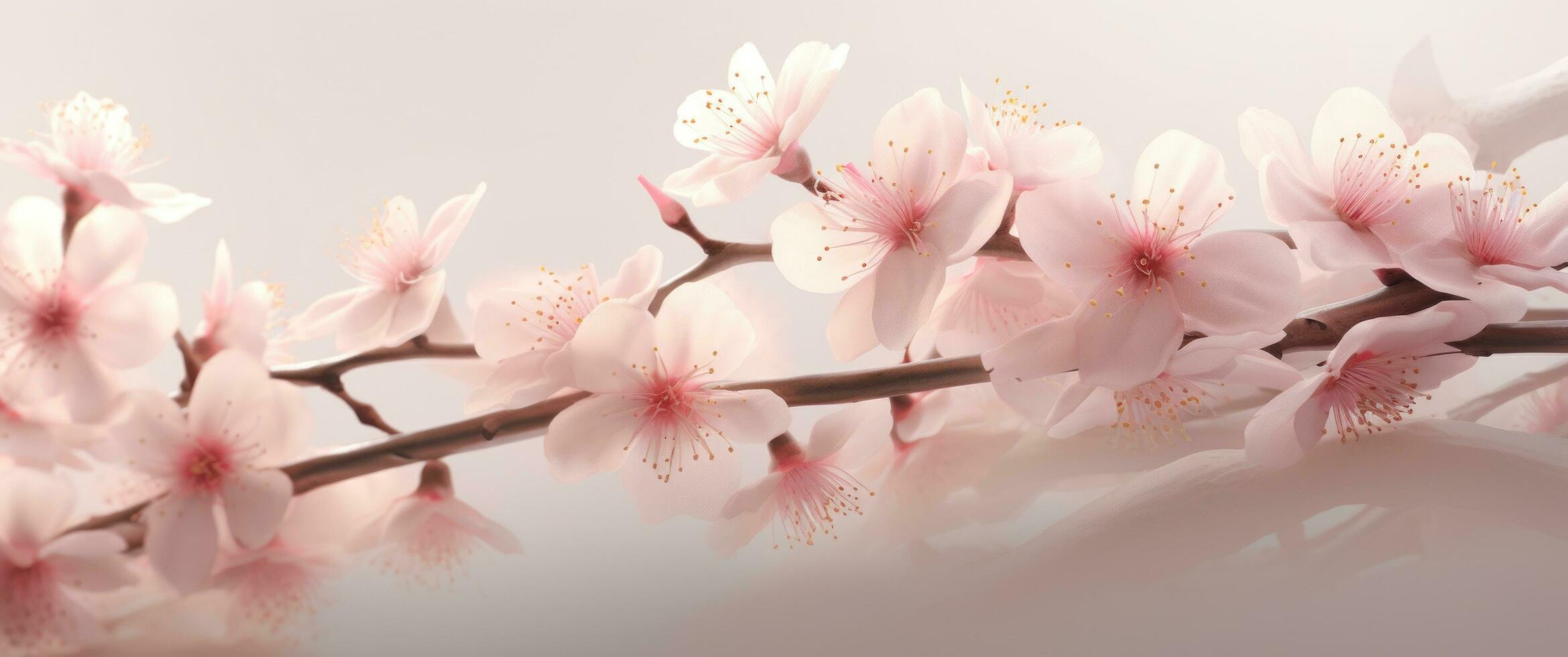 AI generated a picture of pink flowers in bloom photo