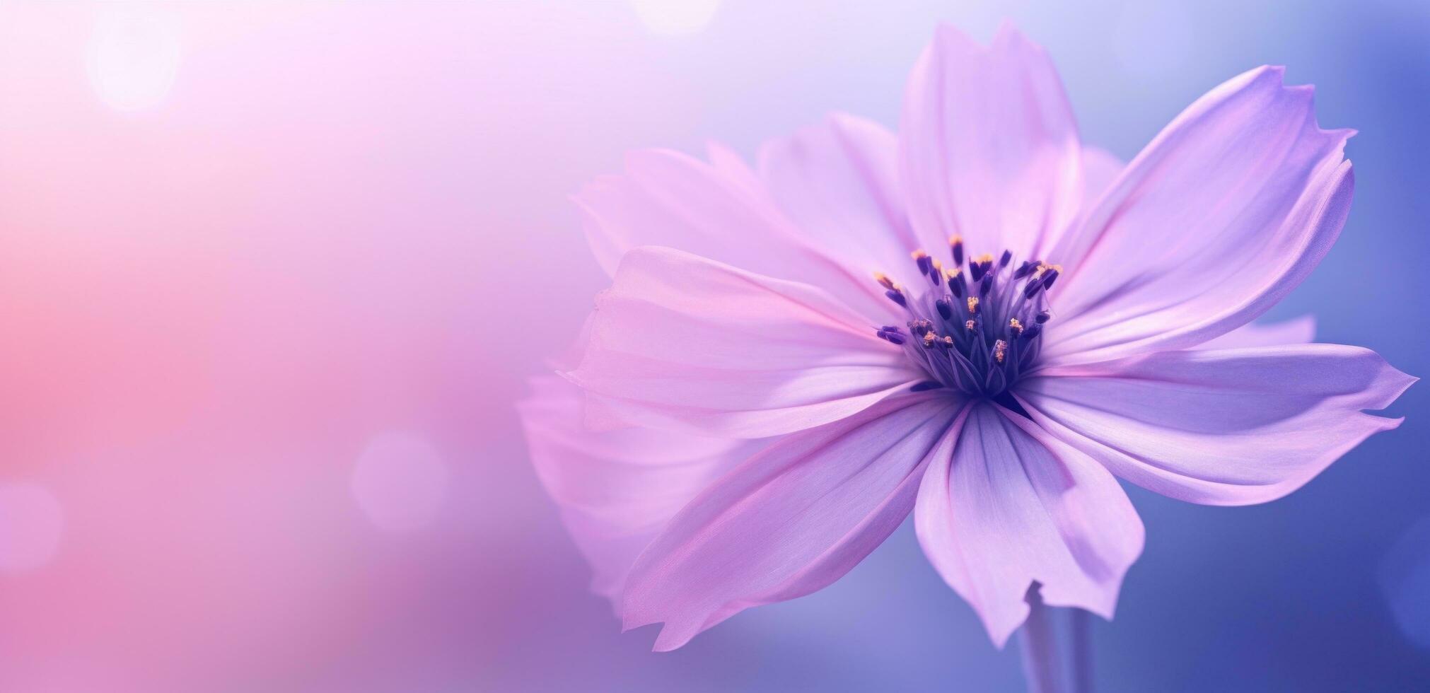 AI generated a purple flower with leaves in it is the background photo