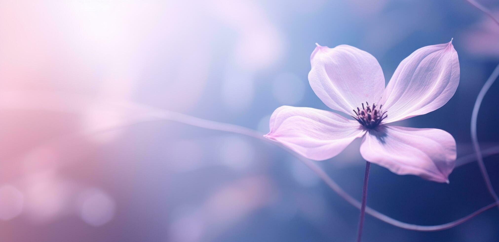 AI generated a purple flower with leaves in it is the background photo