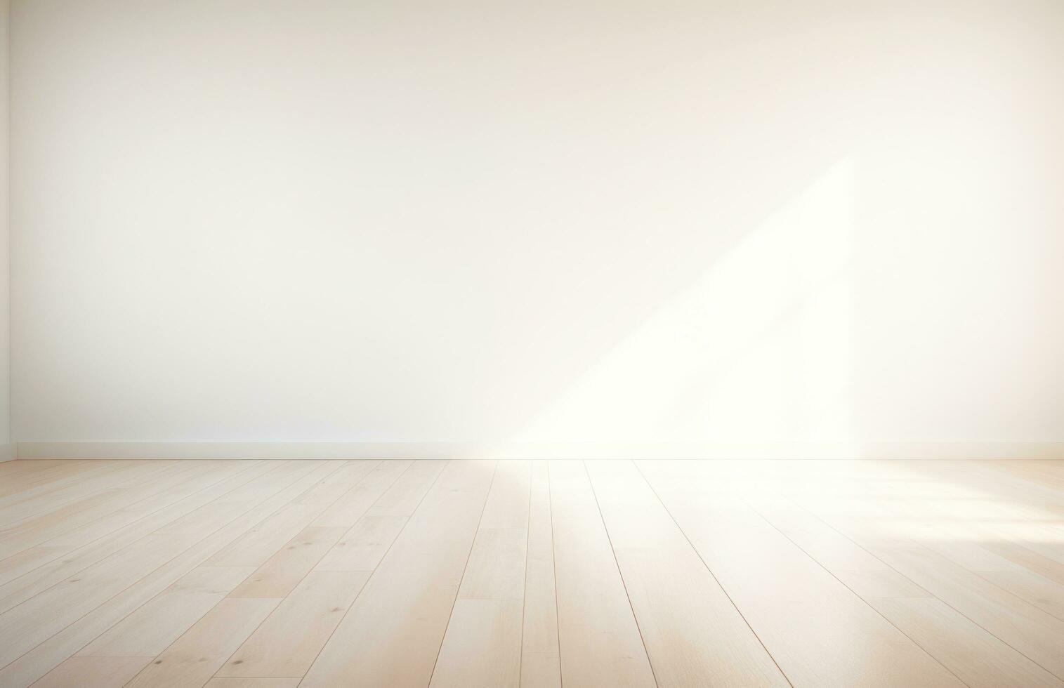 AI generated white wall in empty room photo