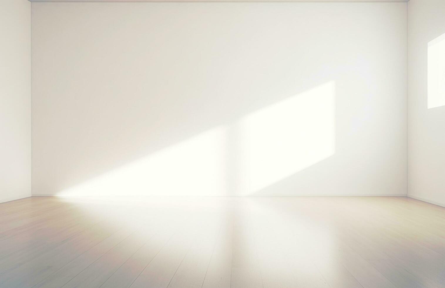 AI generated white wall in empty room photo