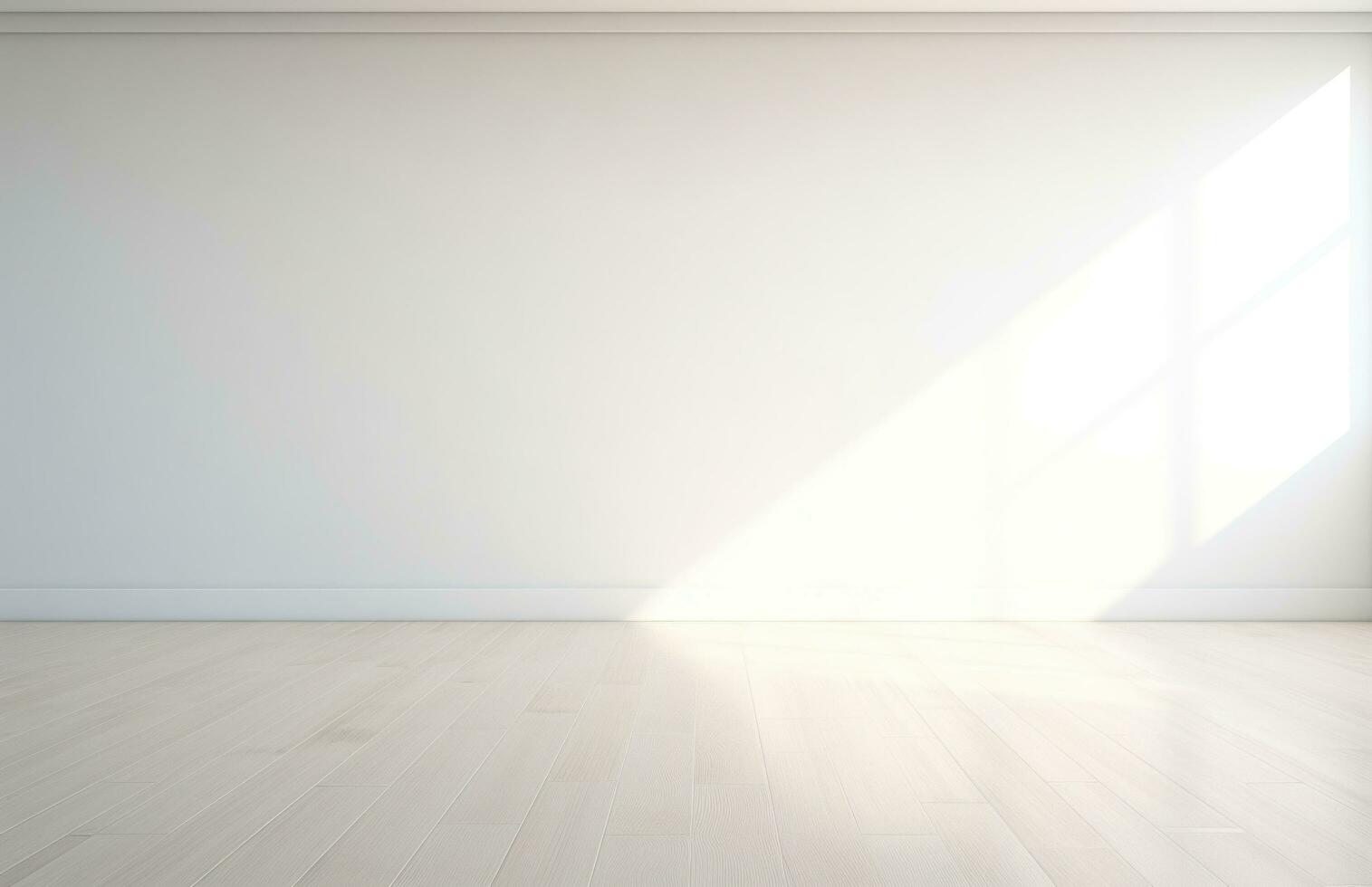 AI generated white wall in empty room photo