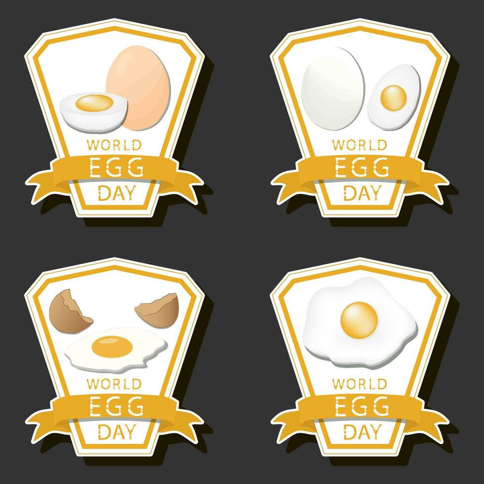 hermosa ilustración en tema de celebrando anual fiesta mundo huevo día vector