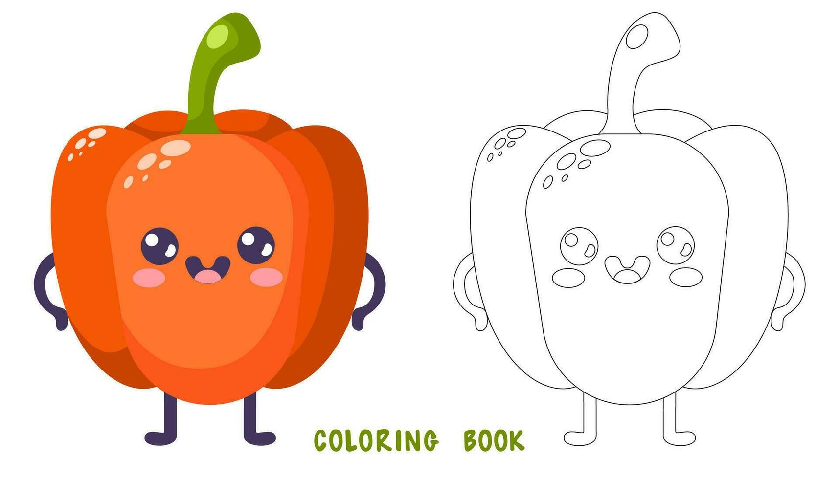 colorante libro de gracioso pimienta vector