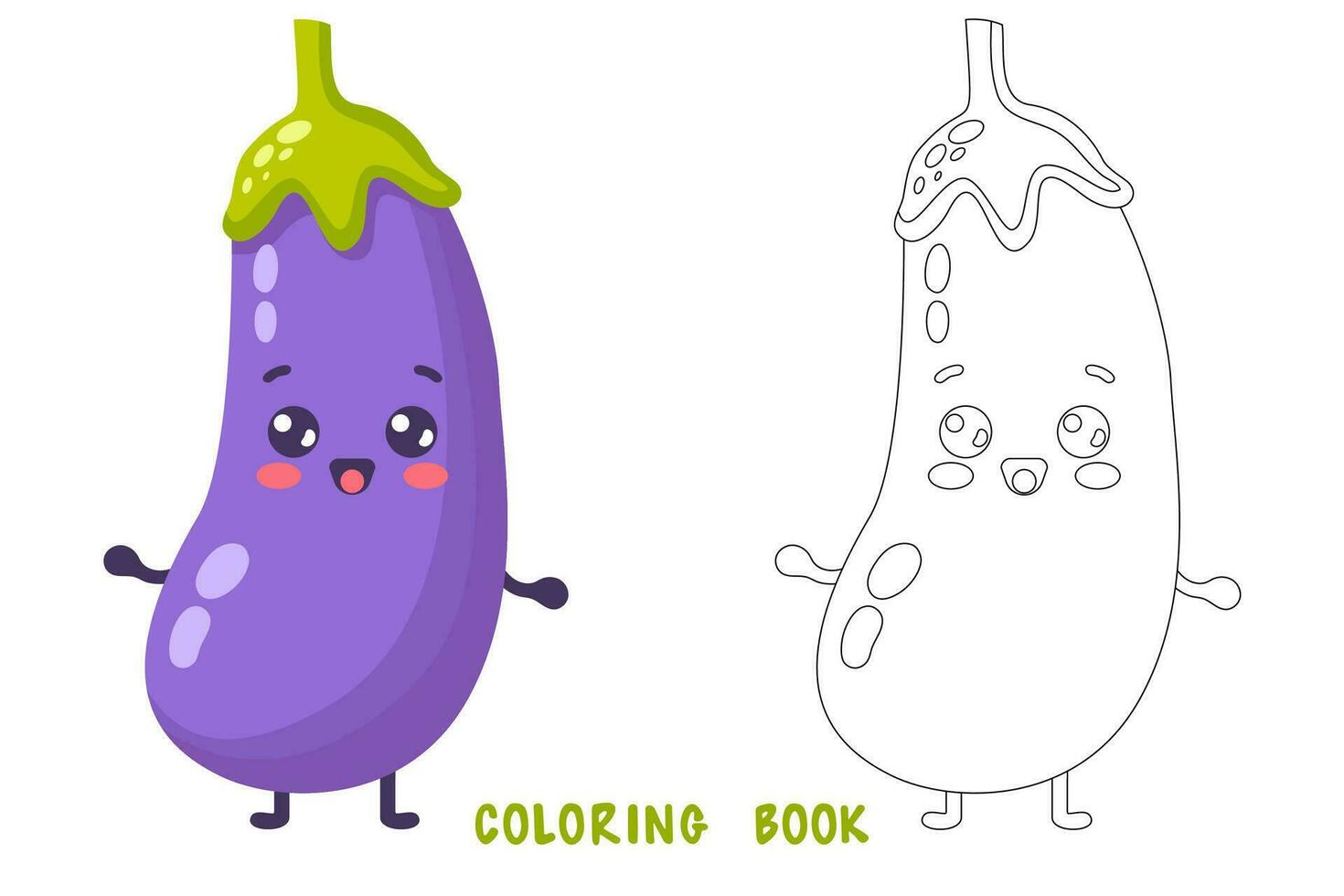 Coloring book of funny zucchini vector