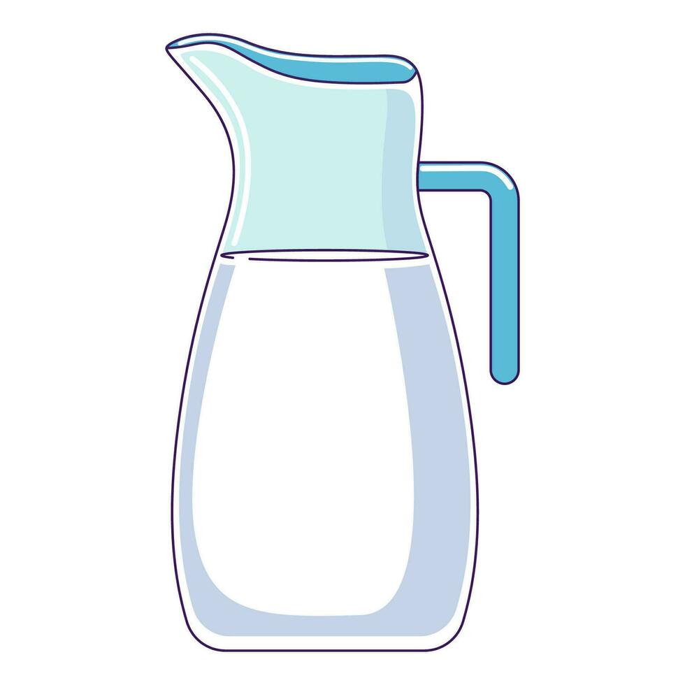 Jag of milk in simple flat design vector