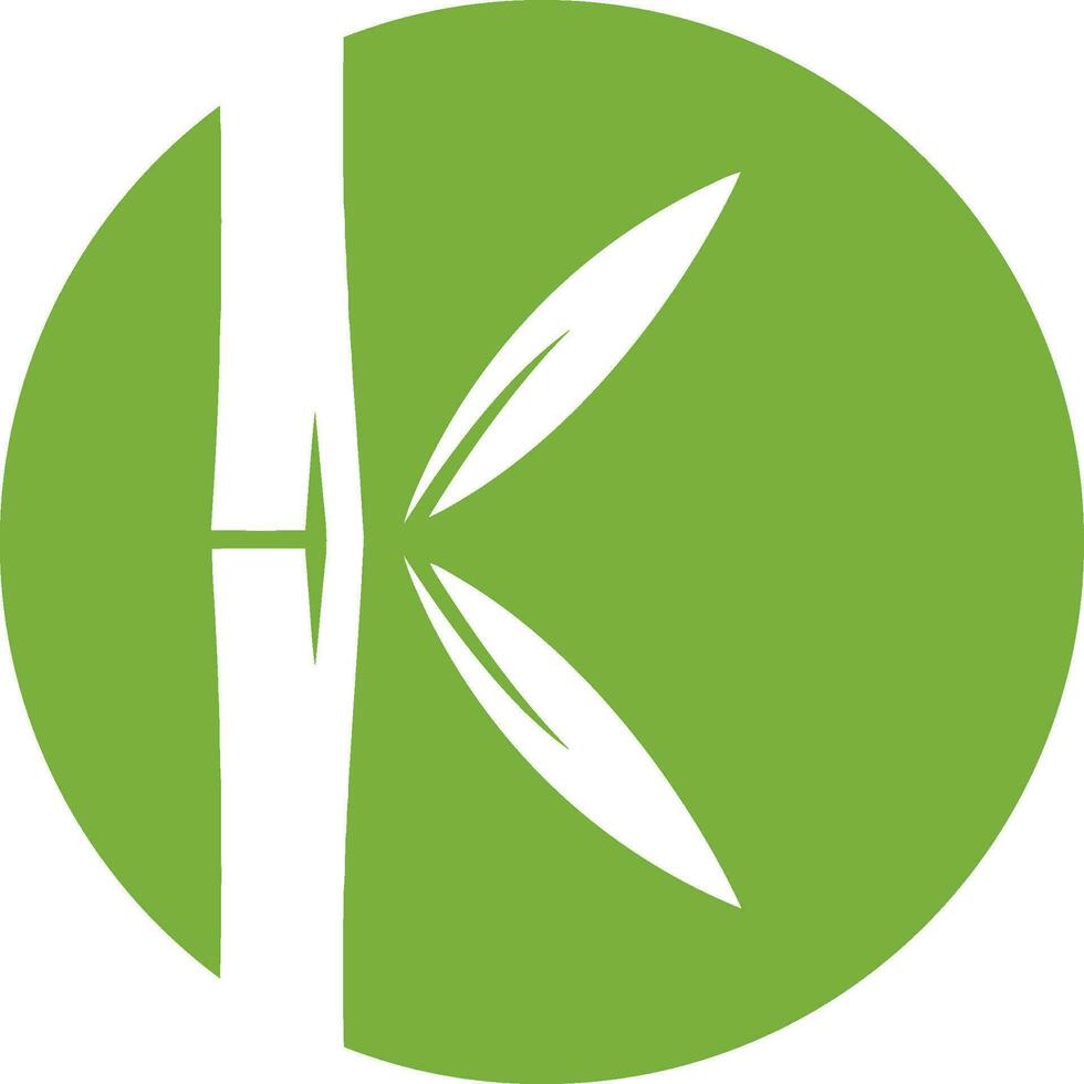 bambú k logo modelo en un moderno minimalista estilo vector
