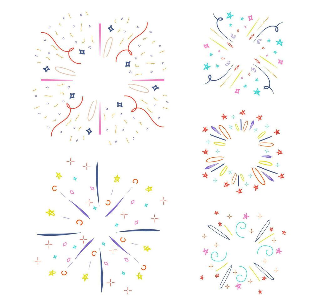 Colorful Vector Confetti Set