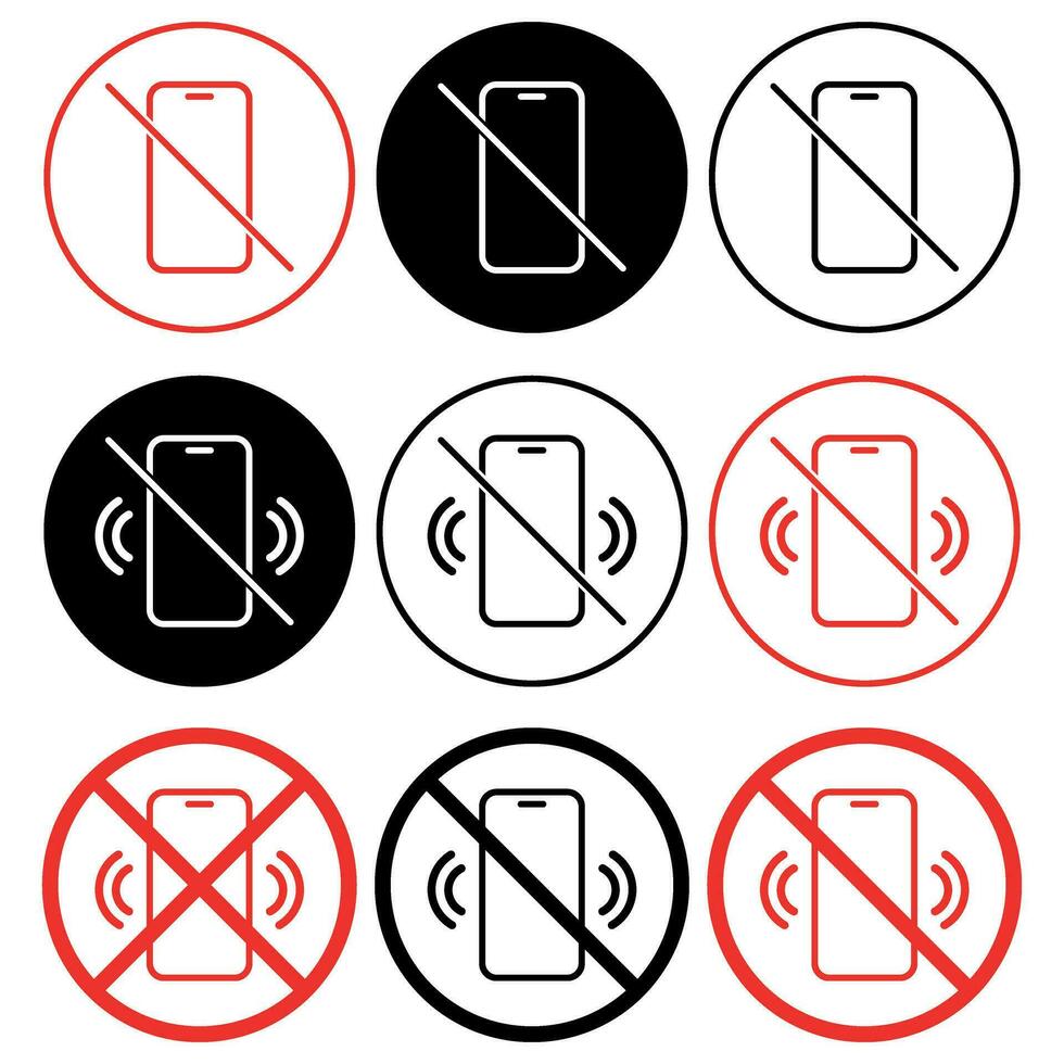 No smartphone, smartphone turn off sign icon vector