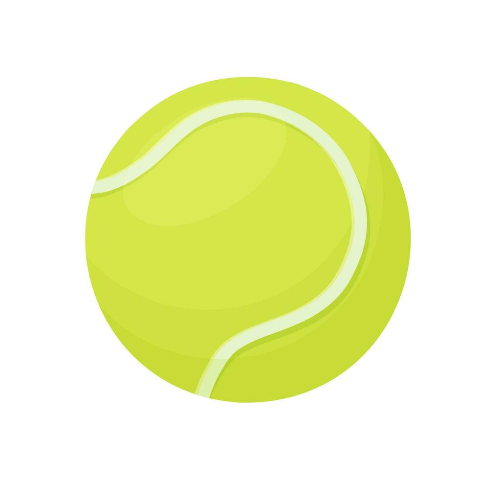 tenis pelota aislado en blanco. vector plano deporte ilustración