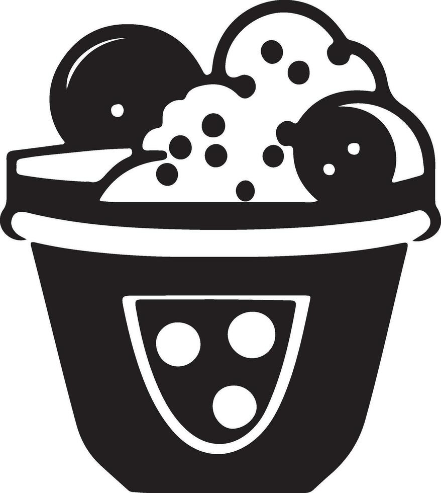 popcorn Silhouette vector icon illustration