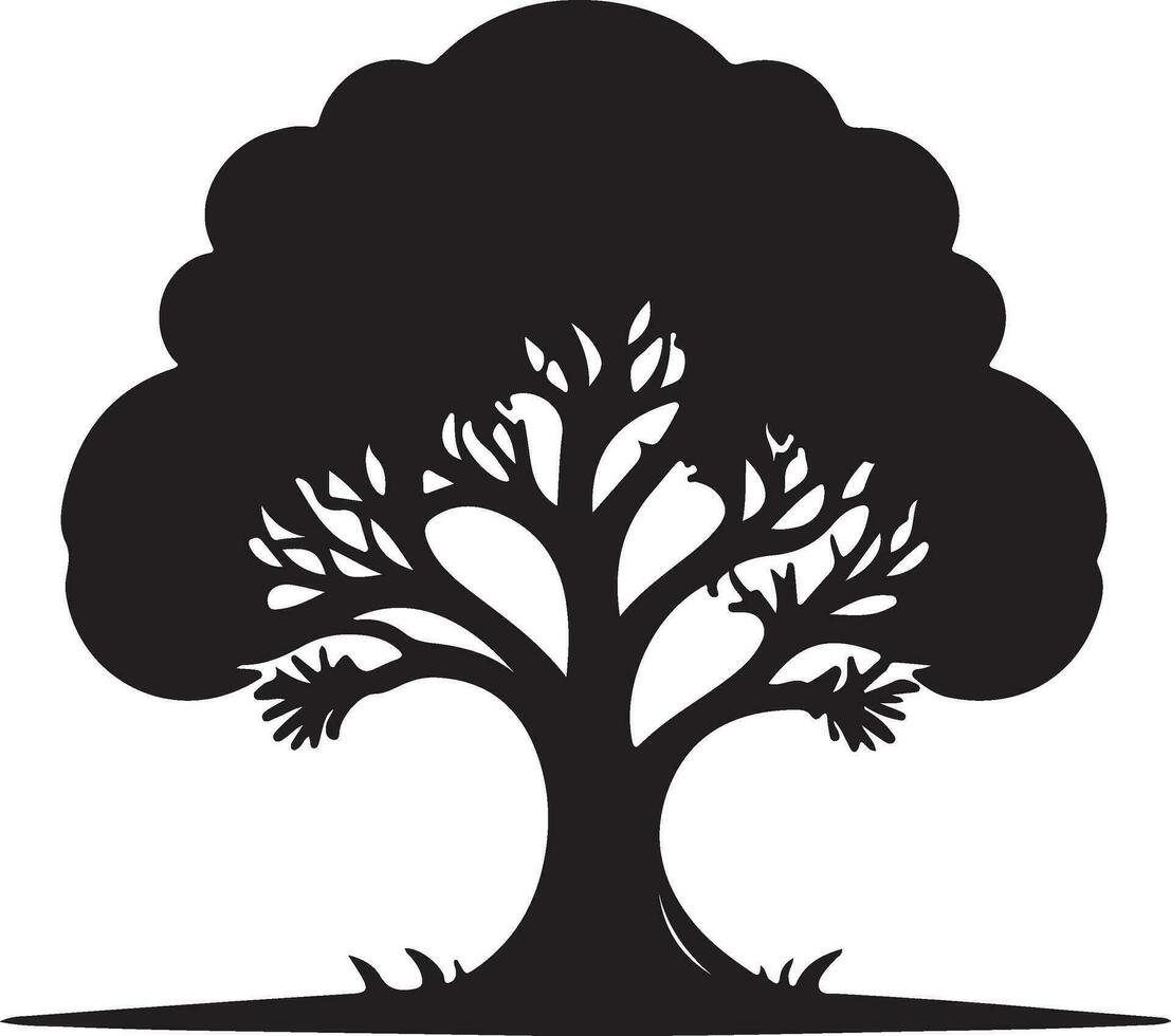 silhouette of a tree vector