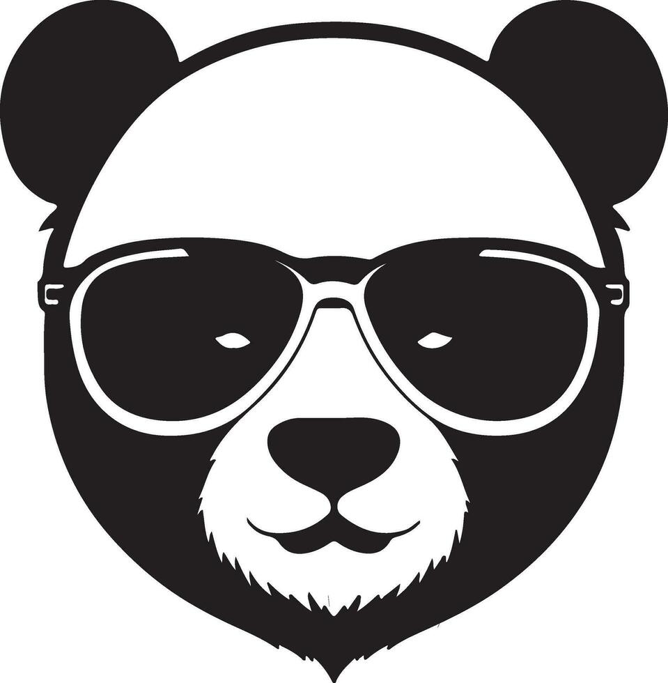 panda with sunglasses vector