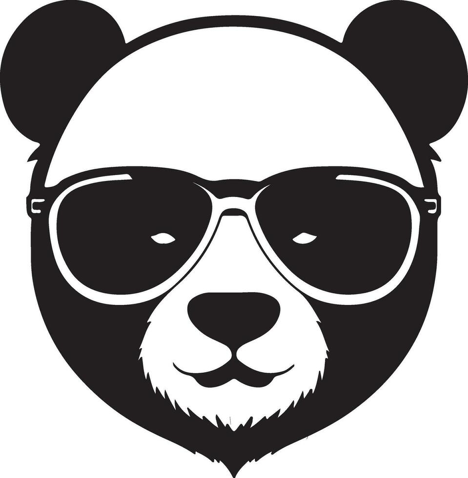 panda con Gafas de sol vector