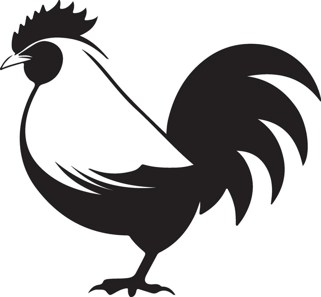 rooster isolated on white background vector