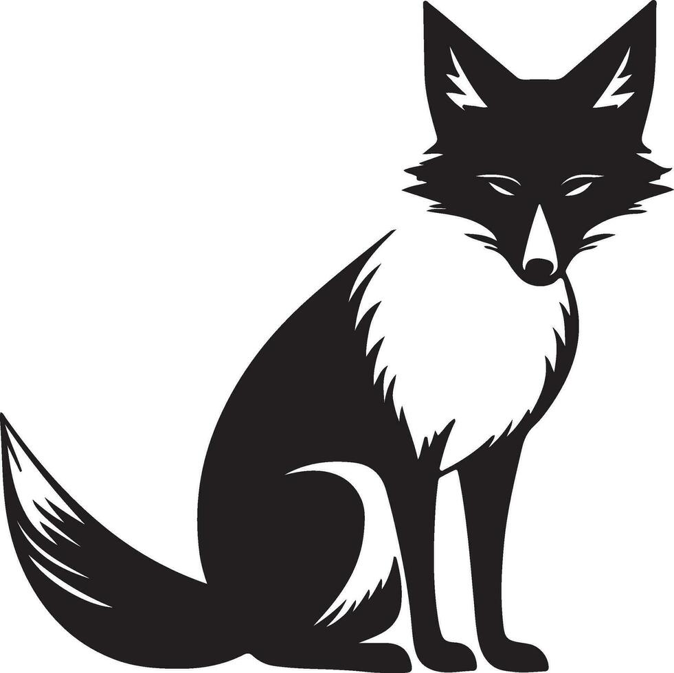 Fox vector art icon illustration