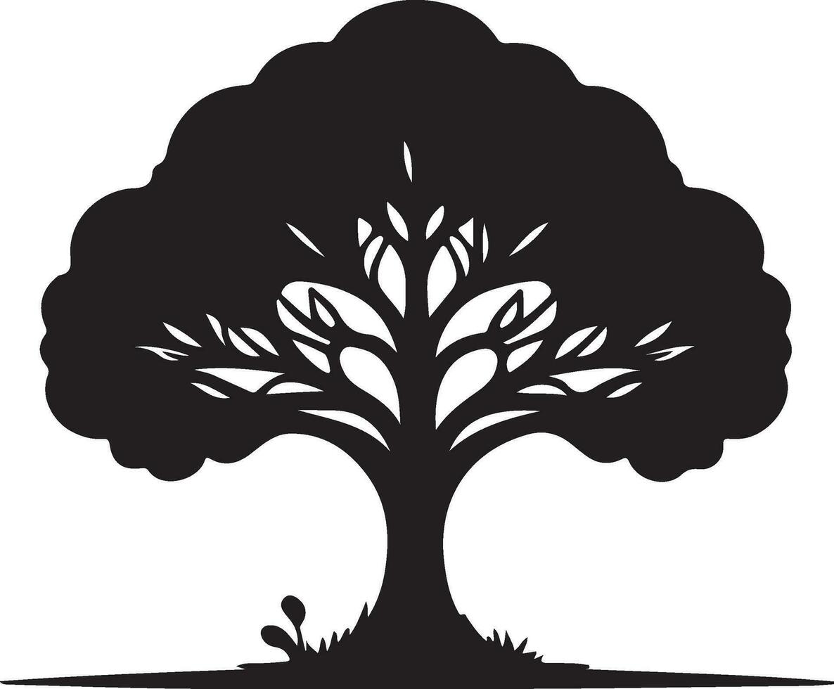 silhouette of a tree vector