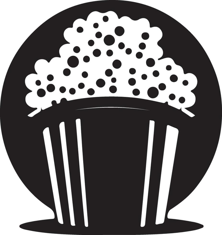 popcorn Silhouette vector icon illustration