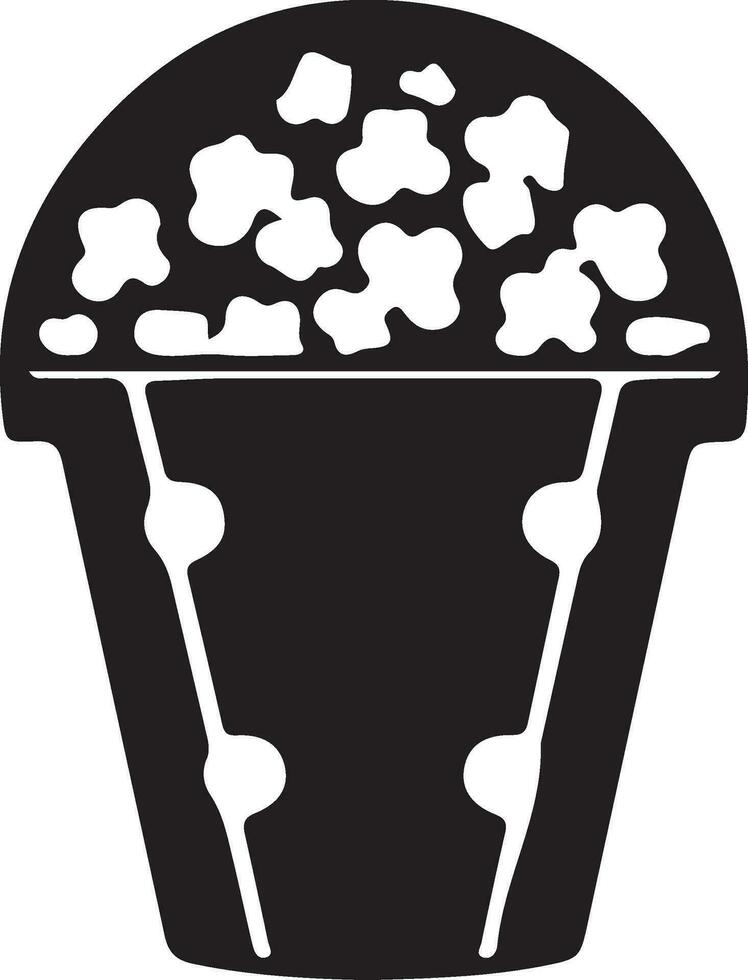 popcorn Silhouette vector icon illustration