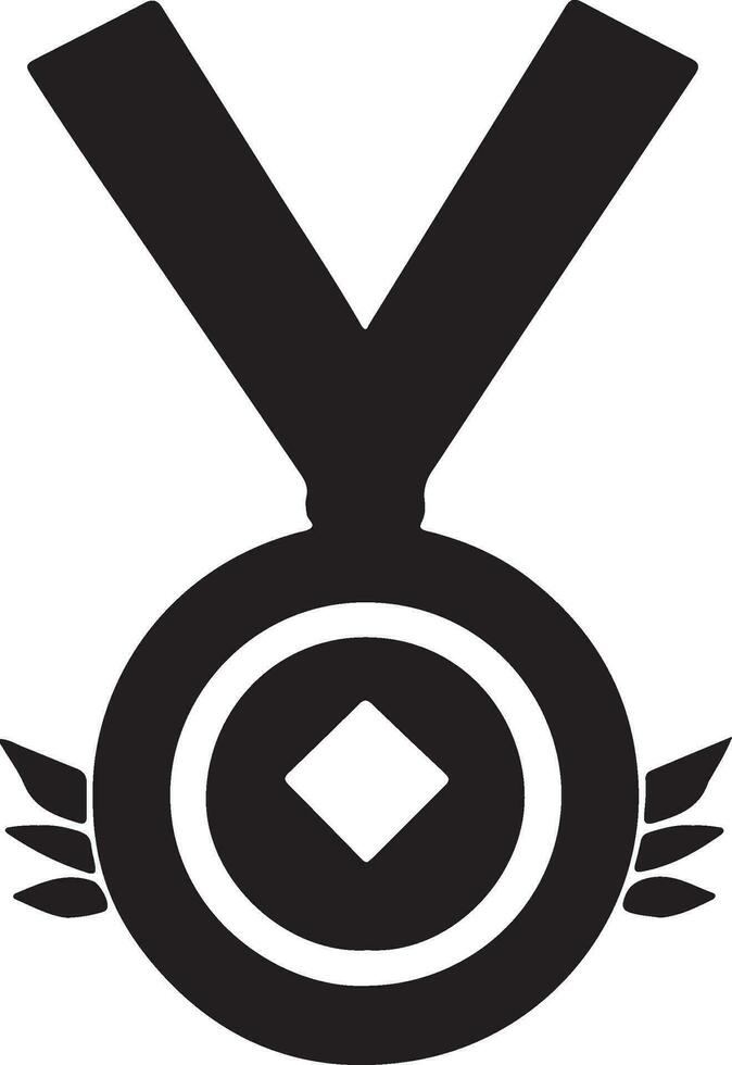 Winner medal vector art icon illustration