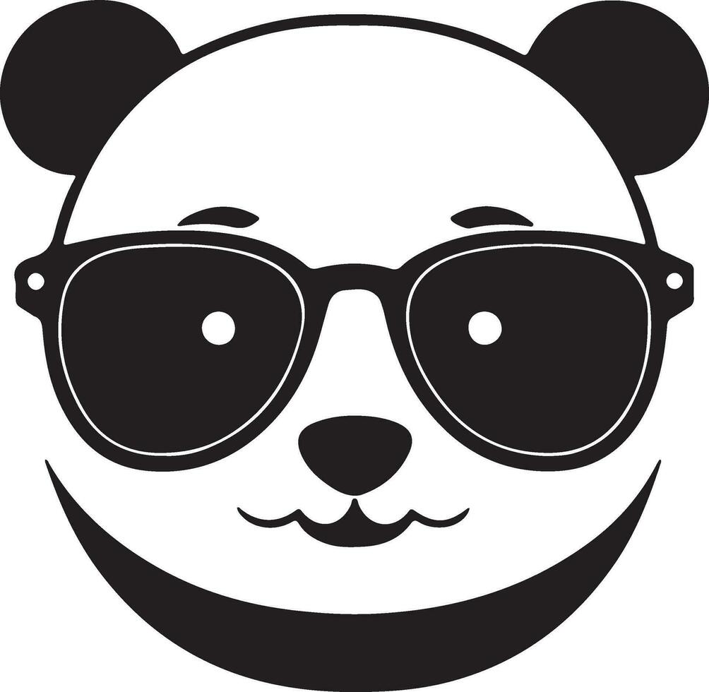 panda con Gafas de sol vector