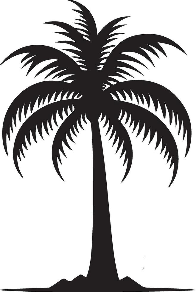 coconut Tree Silhouette  vector icon illustration