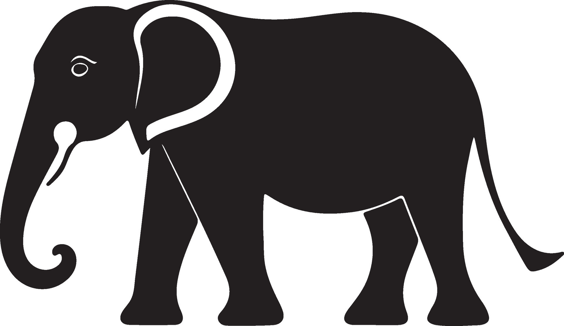 elephant isolated on white 36754881 Vector Art at Vecteezy
