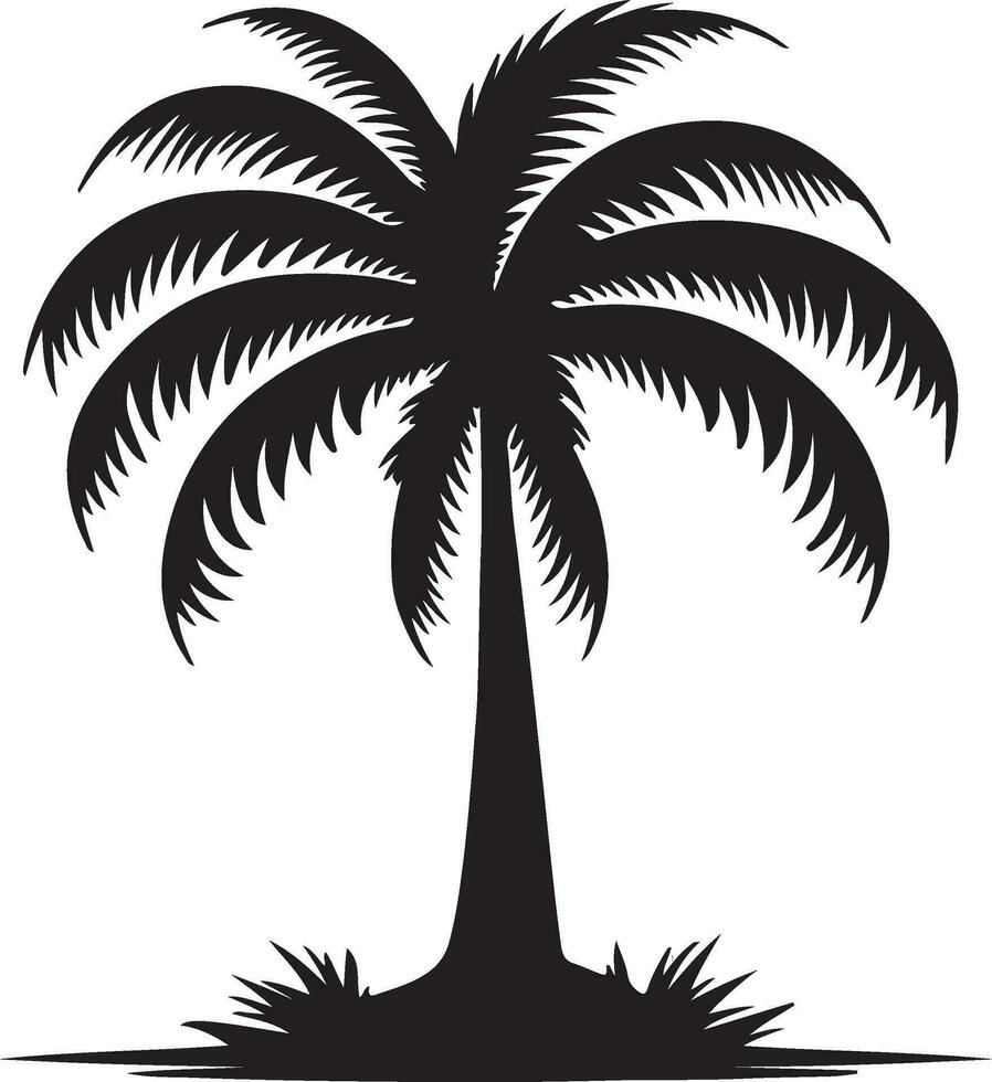 coconut Tree Silhouette  vector icon illustration