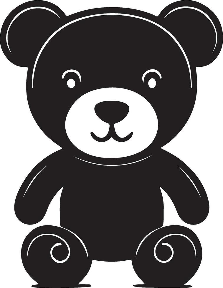 dibujos animados de oso de peluche vector