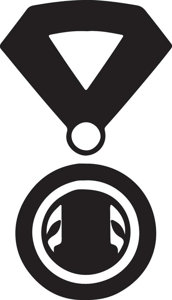 Winner medal vector art icon illustration