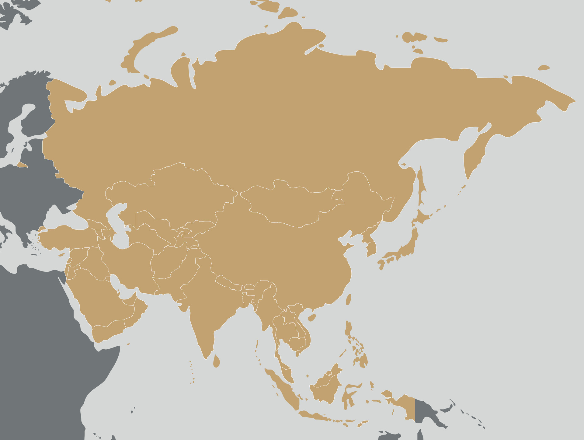 Political Blank Asia Map Vector Illustration Editable And Clearly Political Blank Asia Map Illustration Editable And Clearly Labeled Layers Vector