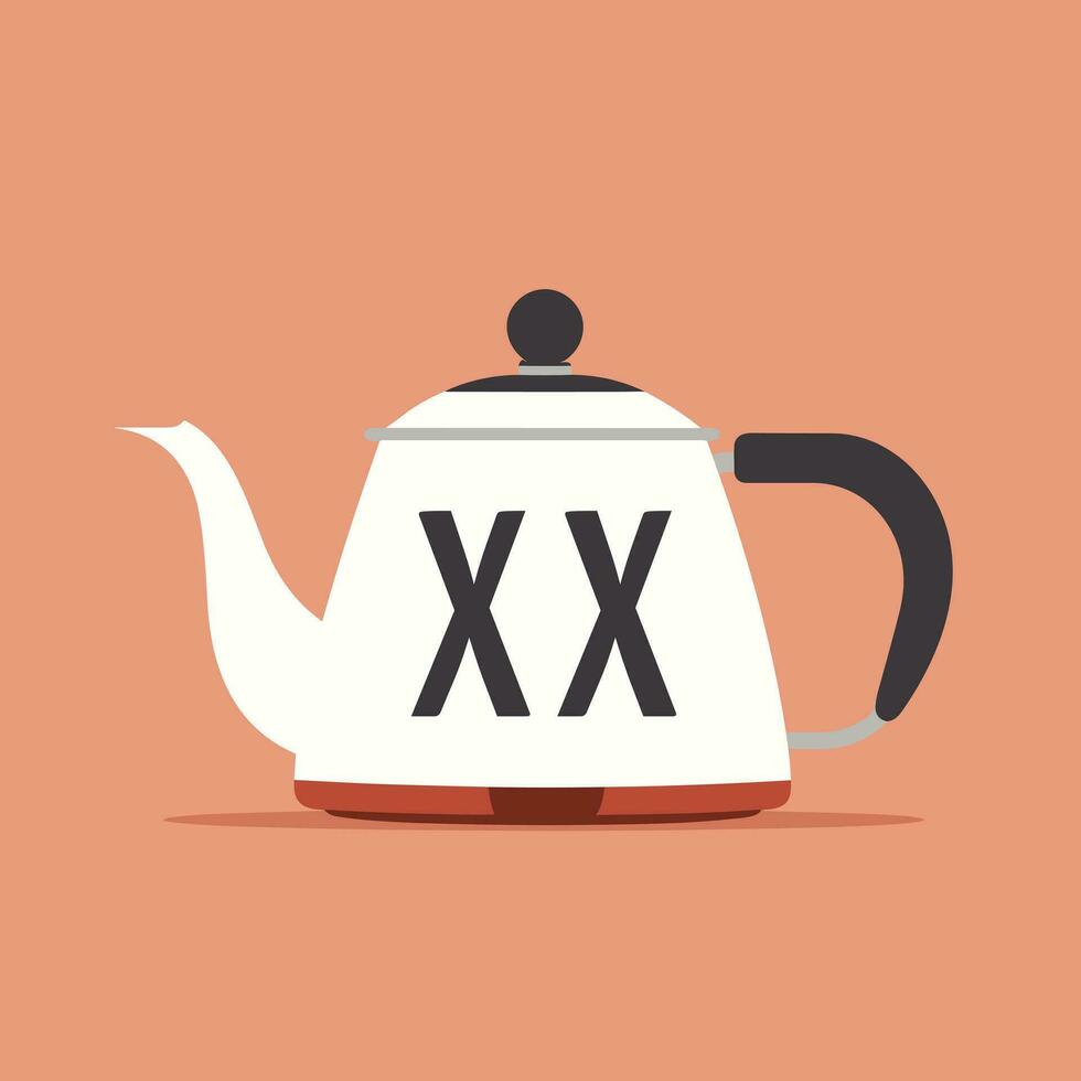 ai generado café y té fusión café lleno vistoso inicial logo idea. bebida establecimiento. tetera para fabricación de cerveza caliente bebidas letras dentro maceta forma. gráfico diseño vector