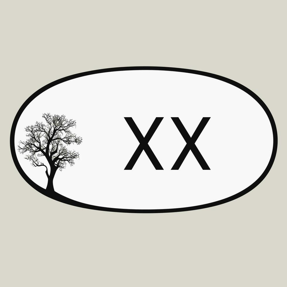 AI generated Health and wellness podcast flat monochrome initial logo idea. Small tree. Talk with psychologist. Letters inside oval shape. Graphic design vector