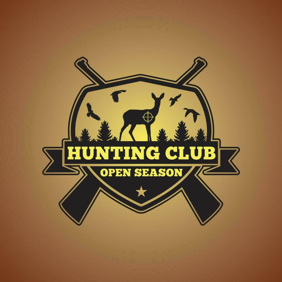 Hunting Logo Badge and Sticker vector