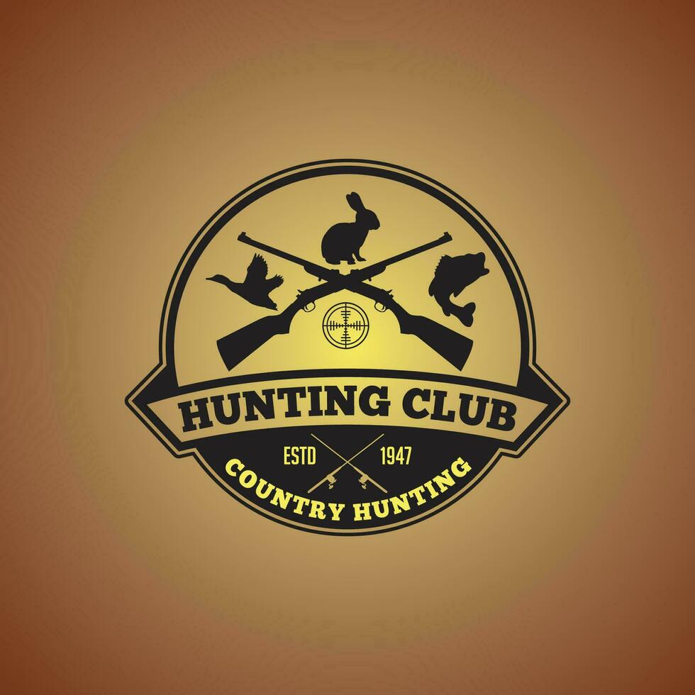 Hunting Logo Badge and Sticker vector
