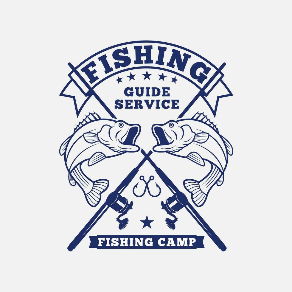 fishes Logo Badge and Sticker vector