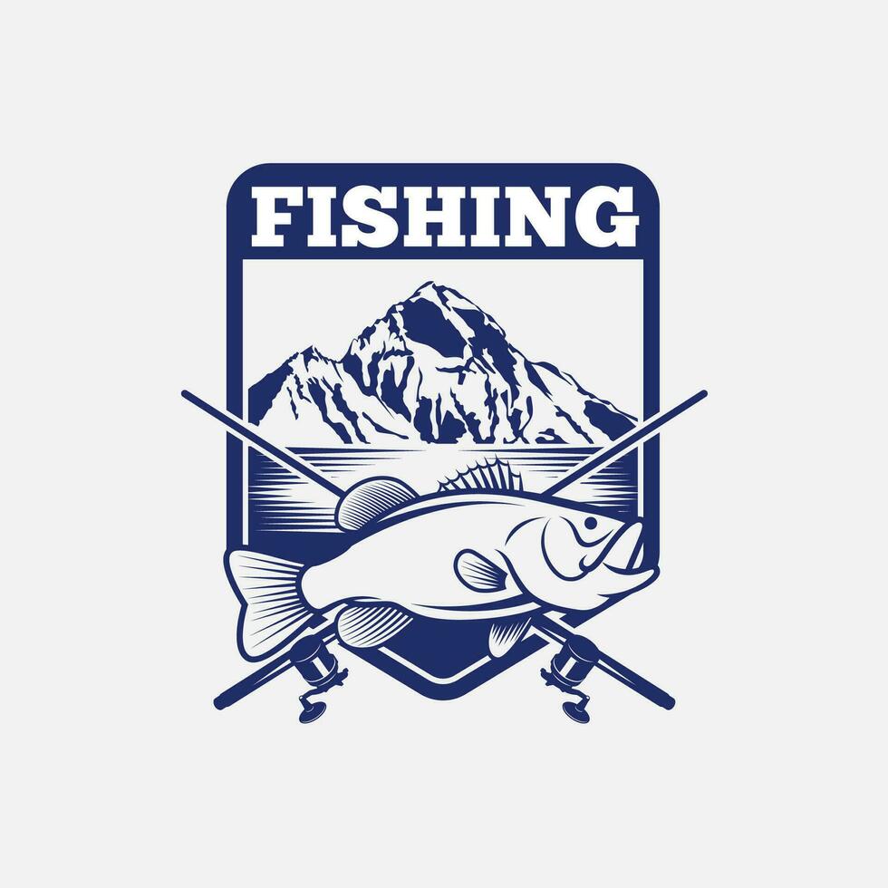 fishes Logo Badge and Sticker vector