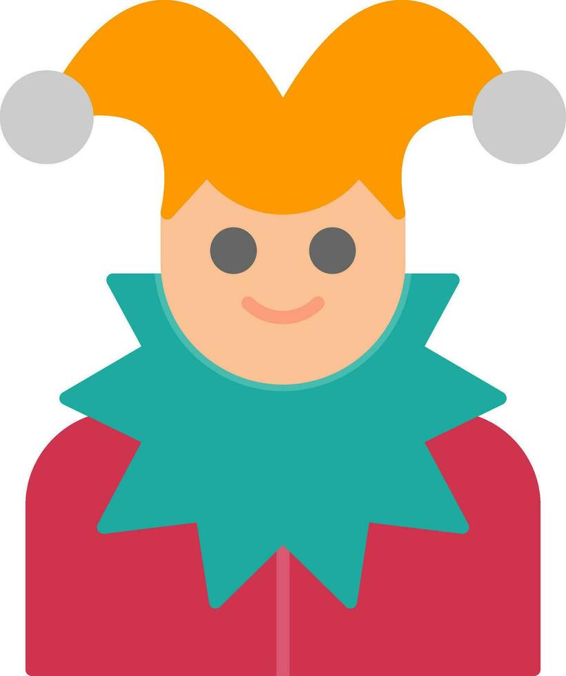 bufón plano icono vector