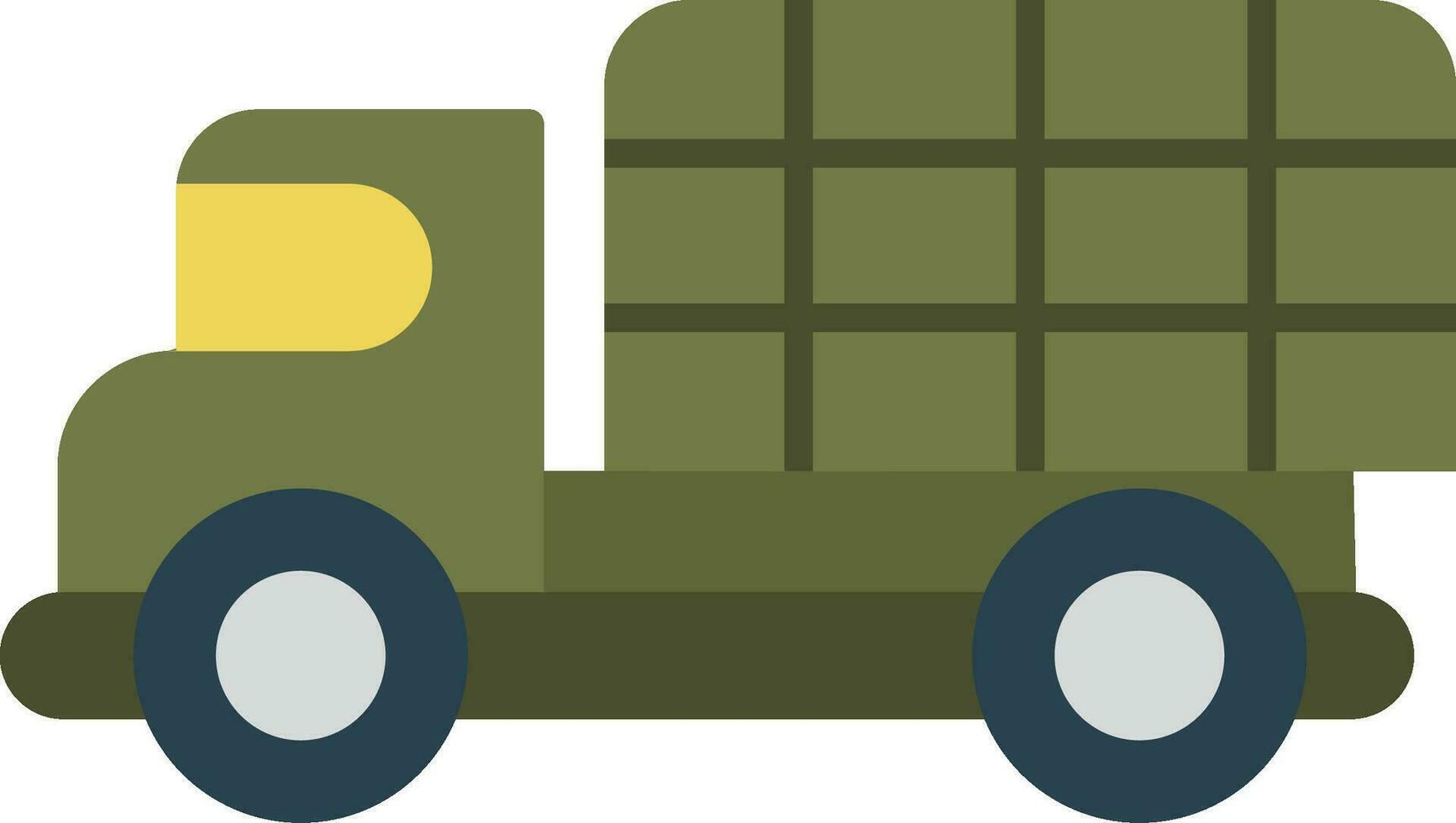 Military Truck Flat Icon vector