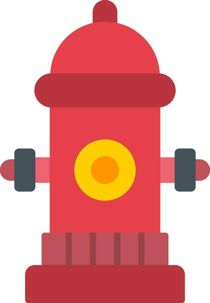 Fire Hydrant Flat Icon vector