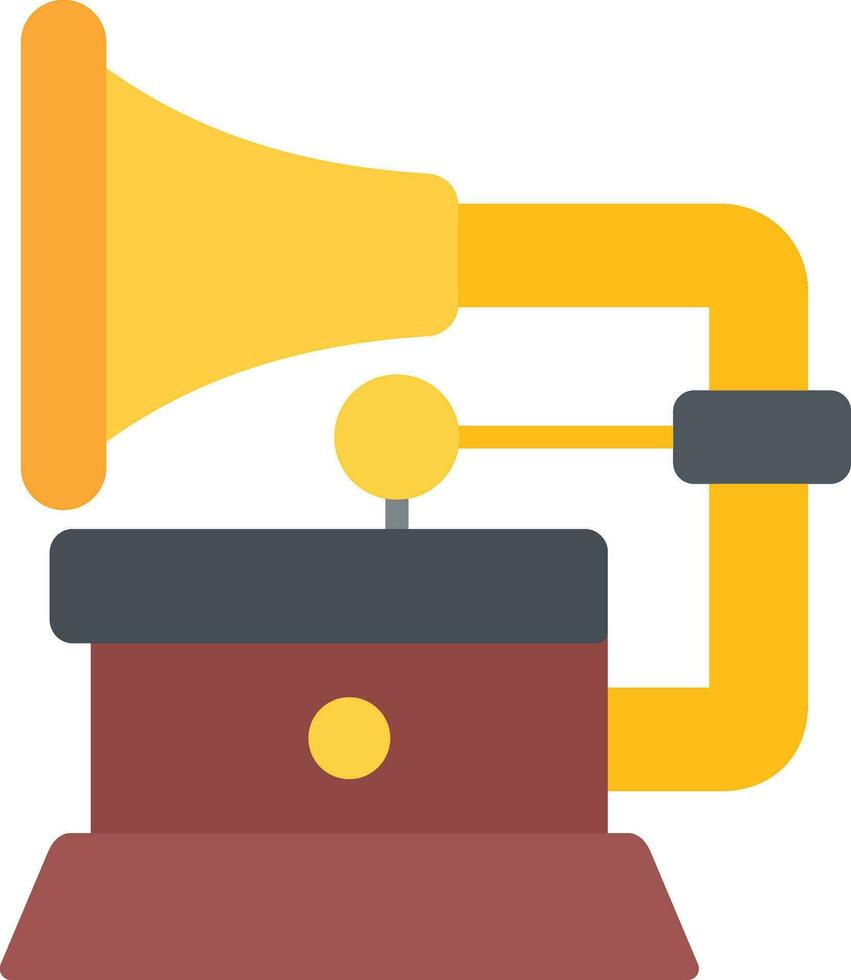 Gramophone Flat Icon vector