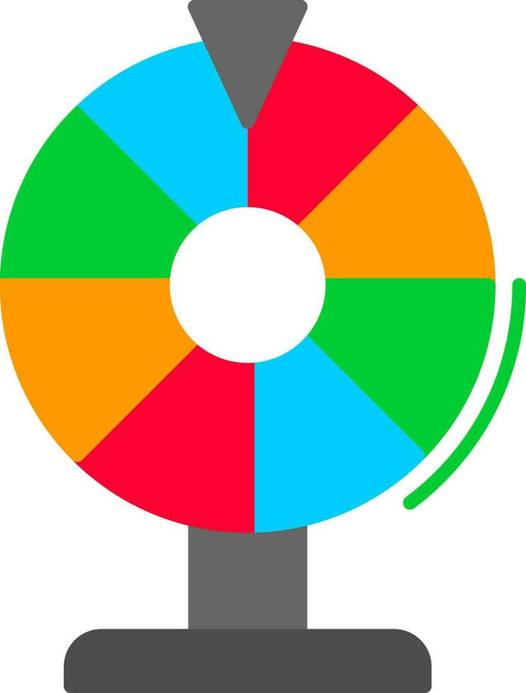 Wheel Of Fortune Flat Icon vector