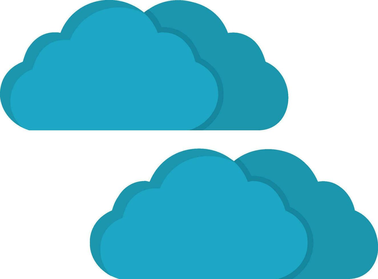 Cloudy Flat Icon vector