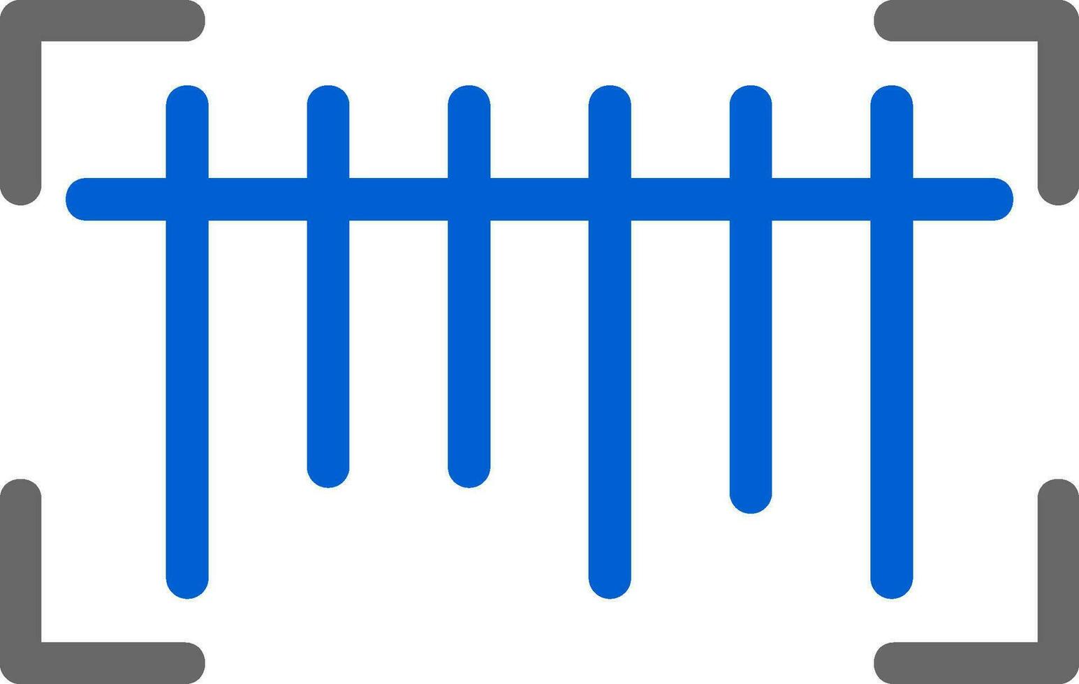 icono plano de código de barras vector