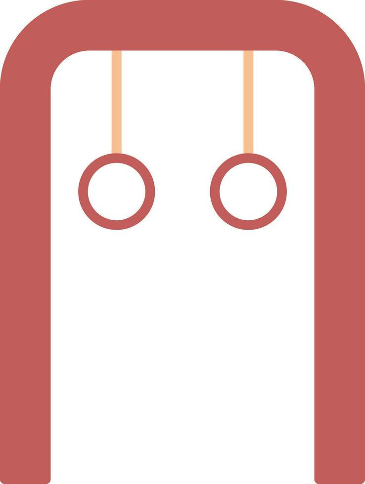 Gymnastic Rings Flat Icon vector