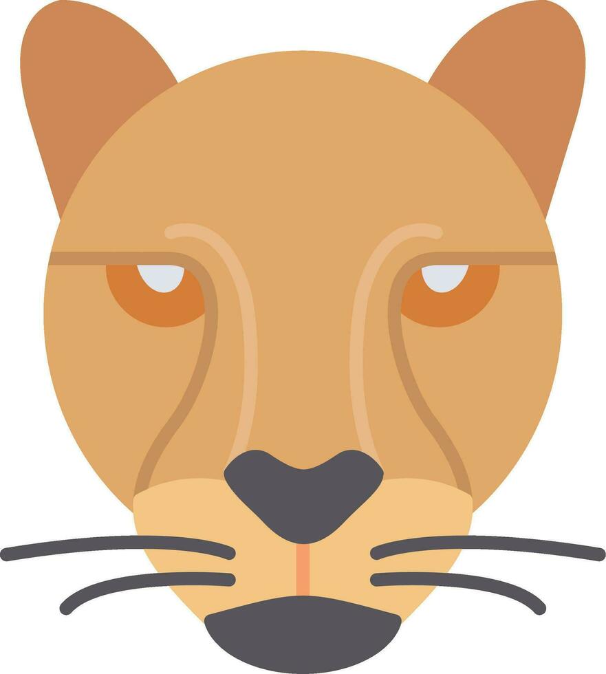 leopardo plano icono vector