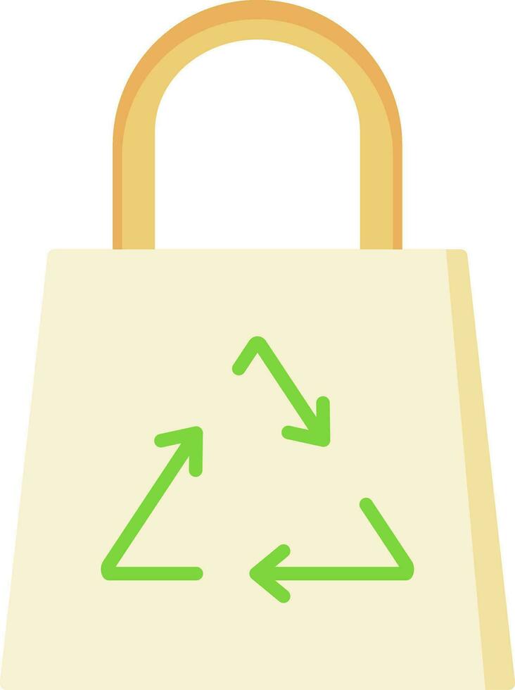Recycle Bag Flat Icon vector