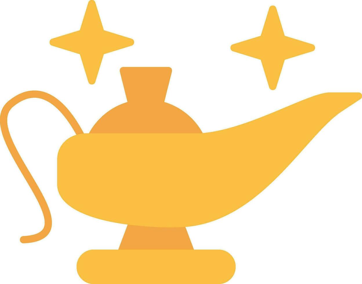 Magical Lamp Flat Icon vector